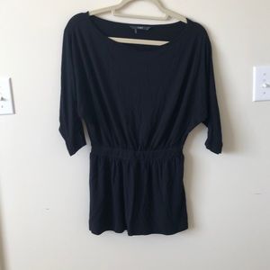 Tart Peplum Black 3/4 Shirt